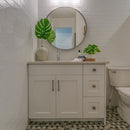 Cottonfy UK Round Bathroom Framed Mirror Wall Hanging