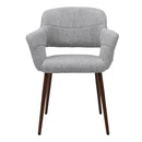 Livingandhome Pair of Modern Linen Dining Chairs