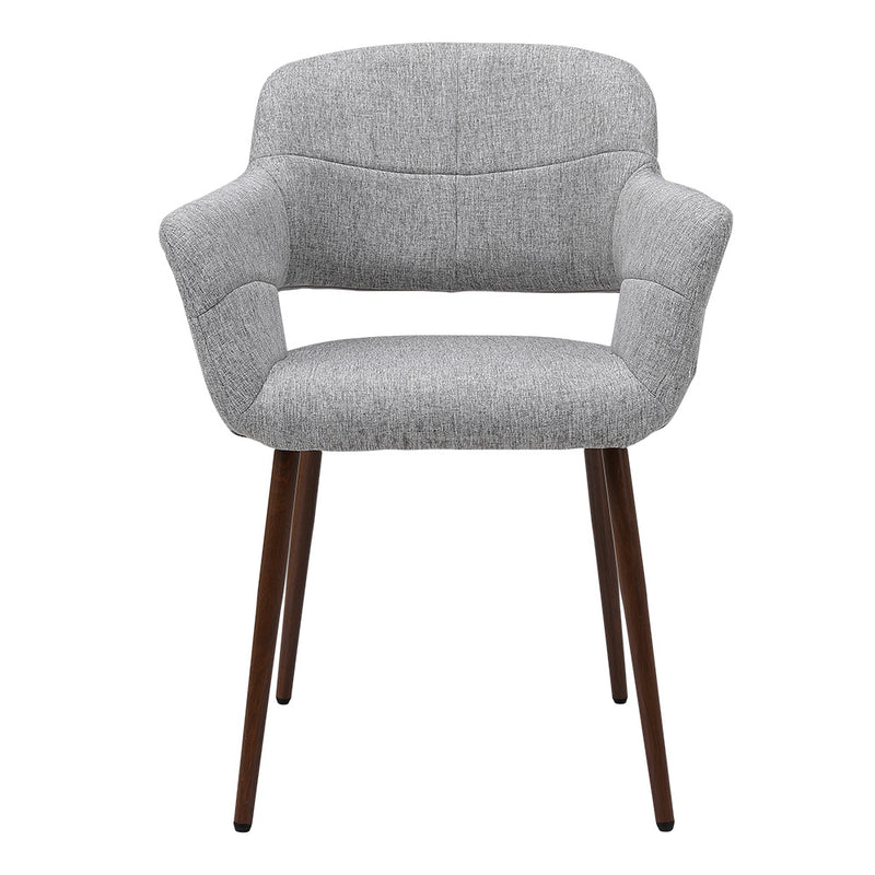 Livingandhome Pair of Modern Linen Dining Chairs