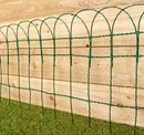 Green PVC Coated Metal Garden Patio Border Fencing