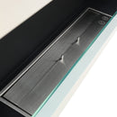 Livingandhome Wall Mount Rectangular Ethanol Fireplace Stainless Steel Heater