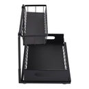 Lifeideas Black Carbon Steel Cabinet Rack