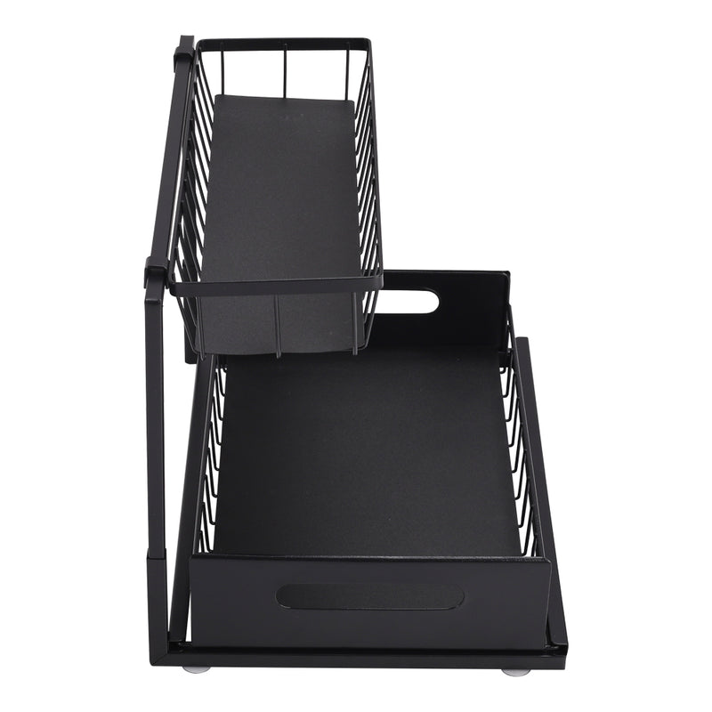 Lifeideas Black Carbon Steel Cabinet Rack