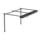 Breeins Outdoor Lean To Retractable Pergola With Canopy