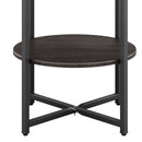 Livingandhome Small Round Coffee Table with 2 Tier