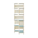Livingandhome Minimalist Corner Bookshelf with Gold Frame