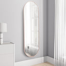 Livingandhome Modern Oval Metal Full Length Wall Mirror Rose Gold