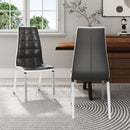 Livingandhome Modern Grey Faux Leather Chair