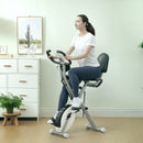 SPORTNOW Folding Exercise Bike with Arm Bands and Hand Pulse Sensor