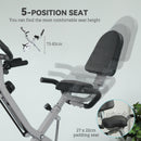 SPORTNOW Folding Exercise Bike with Arm Bands and Hand Pulse Sensor