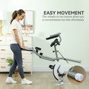 SPORTNOW Folding Exercise Bike with Arm Bands and Hand Pulse Sensor