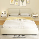 HOMCOM Floating Nightstands Set of 2, Bedside Table w/ Drawer and Open Shelf