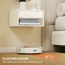 HOMCOM Floating Nightstands Set of 2, Bedside Table w/ Drawer and Open Shelf
