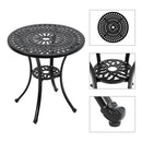 Breeins Outdoor Round Patio Table with Umbrella Hole