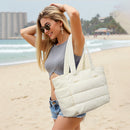 Modishion Waterproof Quilted Tote Bag with Spacious Compartments