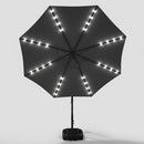 Livingandhome Outdoor 32 LED Lighted Patio Umbrella With Crank Lift System