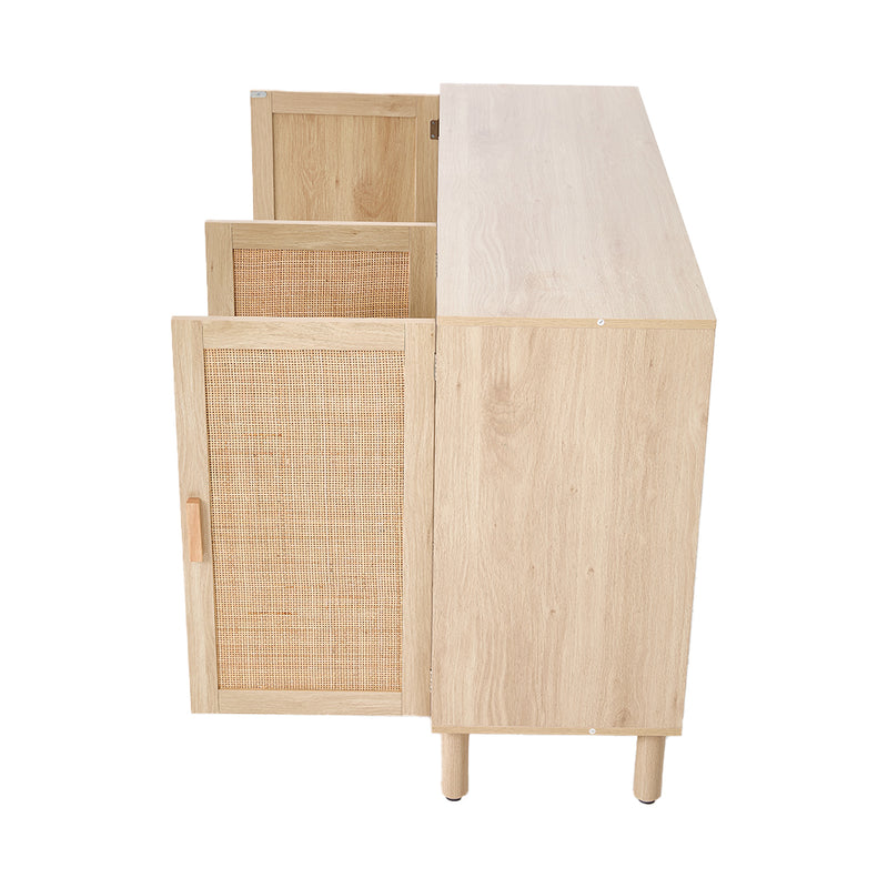 Livingandhome Rustic Three-Door Storage Cabinet