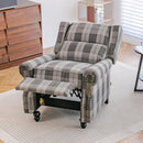 Livingandhome Linen Upholstered Recliner Armchair