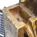 Livingandhome Freestanding Garden Falls Fountain Rockery Decor Solar Powered