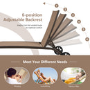 Adjustable Chaise Lounge with Smooth Wheels and Quick-drying Fabric