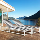 Adjustable Patio Chaise Lounge with Wheels and Breathable Fabric