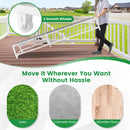 Adjustable Patio Chaise Lounge with Wheels and Breathable Fabric