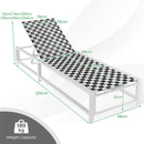 Adjustable Patio Chaise Lounge with Wheels and Breathable Fabric