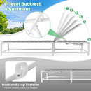 Adjustable Patio Chaise Lounge with Wheels and Breathable Fabric