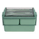 Lifeideas Dual-Layer Plastic Bento Lunch Box with Cutlery