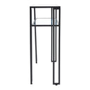 Livingandhome Modern Multi-function Tempered Glass Console Table