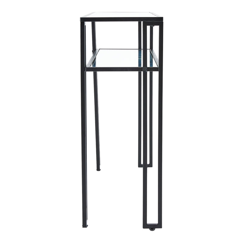 Livingandhome Modern Multi-function Tempered Glass Console Table