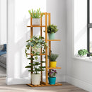 Breeins Rustic Wooden Plant Stand with Shelves