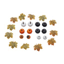 Assorted Halloween Plastic Leaves Pumpkins Set