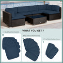 Outsunny Garden Rattan Sofa Set Polyester Cover Replacement No Cushion