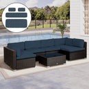 Outsunny Garden Rattan Sofa Set Polyester Cover Replacement No Cushion
