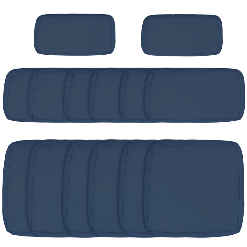 Outsunny Garden Rattan Sofa Set Polyester Cover Replacement No Cushion