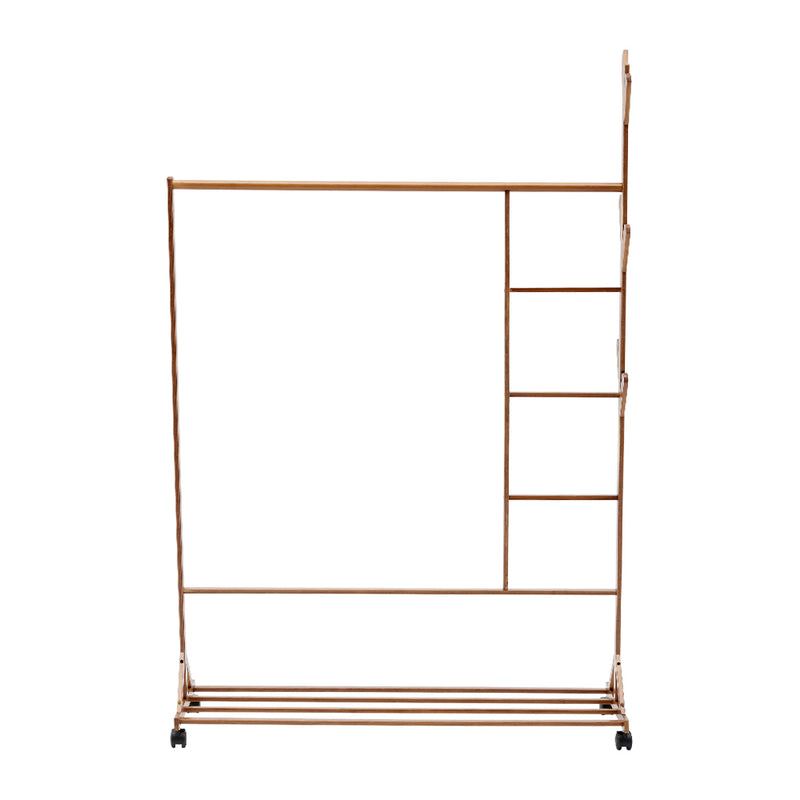 Lifeideas Bamboo Garment Hat Rack with Wheels