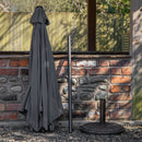 Samuel Alexander 2.7m Havana Garden Patio Parasol with Crank Handle in Grey
