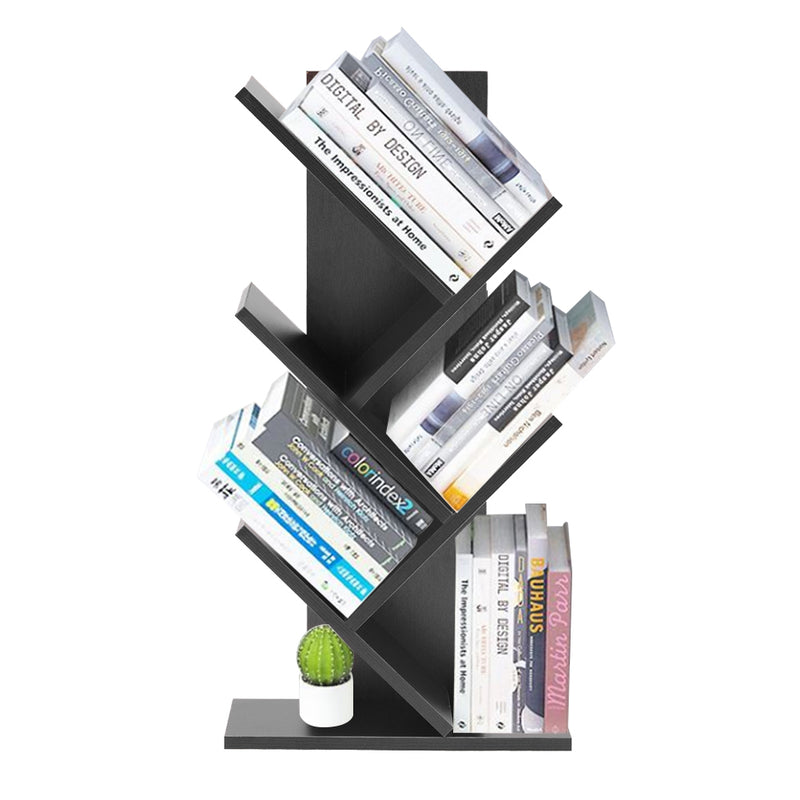 Cottonfy UK Standing Tree Bookshelf Wooden Display Rack