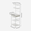 4-Tier Open Shelves Dressing Table With Drawer