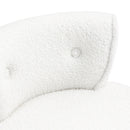 Livingandhome Teddy Fleece Dressing Table Stool with Iron Legs