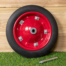 Replacement 13" X 3" Puncture Proof / Solid Wheelbarrow Wheel With Axle