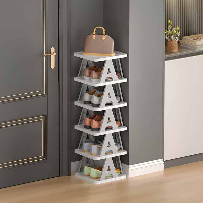 Lifeideas 6-Tier Folding Plastic Shoe Rack