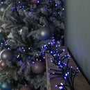 18.5m 1440 LED Christmas Cluster Multi-Action String Lights with Timer in Blue, Purple & White