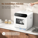 COMFEE White Countertop Dishwasher With A Visible Door