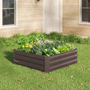 Garden Sanctuary Galvanized Steel Square Raised Garden Bed Planter Box