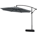 3M Large Banana Cantilever Patio Parasol For Outdoor Sunshade And Rain With Fillable Base On Wheels