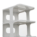 Livingandhome 6-Tier 6-Pair Off-White Plastic Shoe Rack