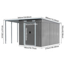 Breeins 6 x 9FT Metal Garden Storage Shed with Sliding Door