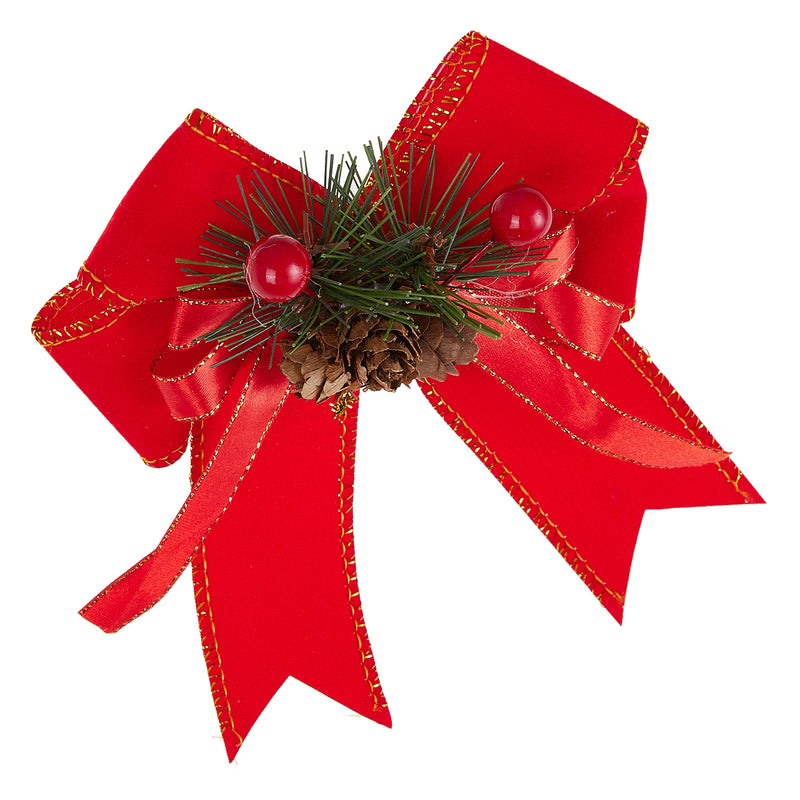 Lifeideas 6-Pack Decorative Bows with Pine Cones